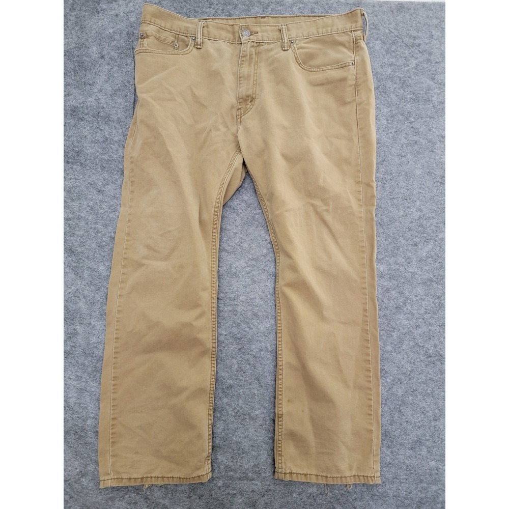 Levi's 514 Jeans Men's 36x30 Khaki Chino Straight Casual Pockets Relaxed Y2K
